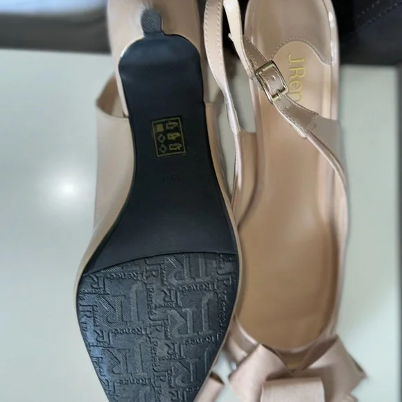 J.Renee Tan Slingback Heels with Bow Detail - Picture 5 of 7